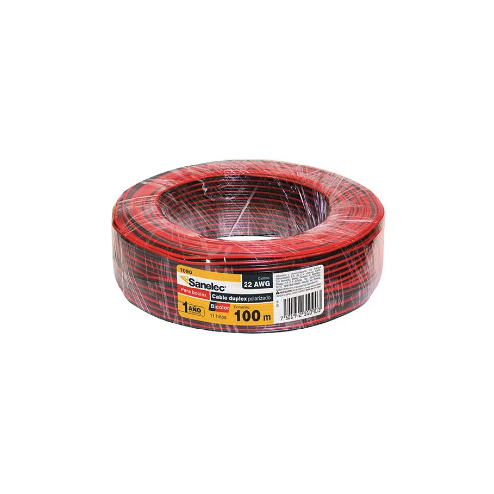 CABLE PARA BOCINA CAL.22 BICOLOR SAN