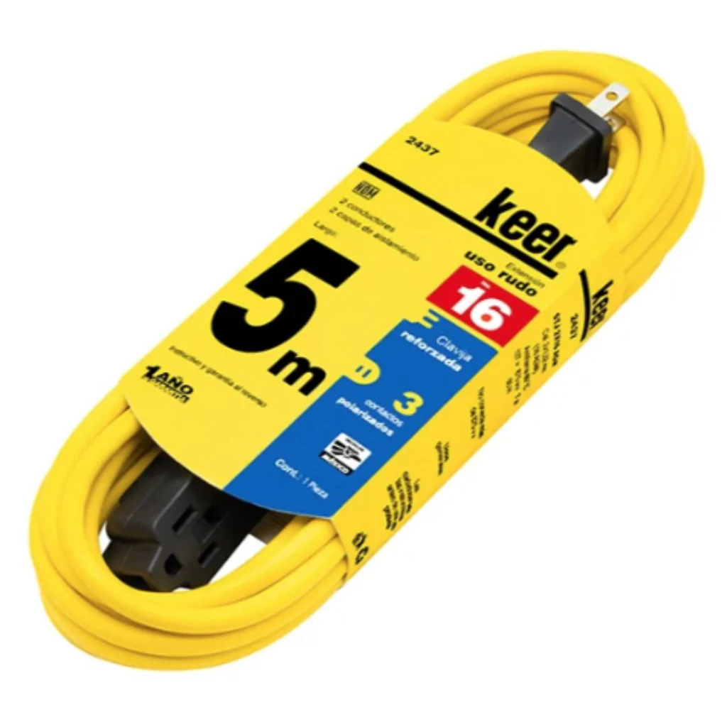 [2437] EXTENSION USO RUDO 5 M 7 AMPS. 2 COND. 2437 KEER