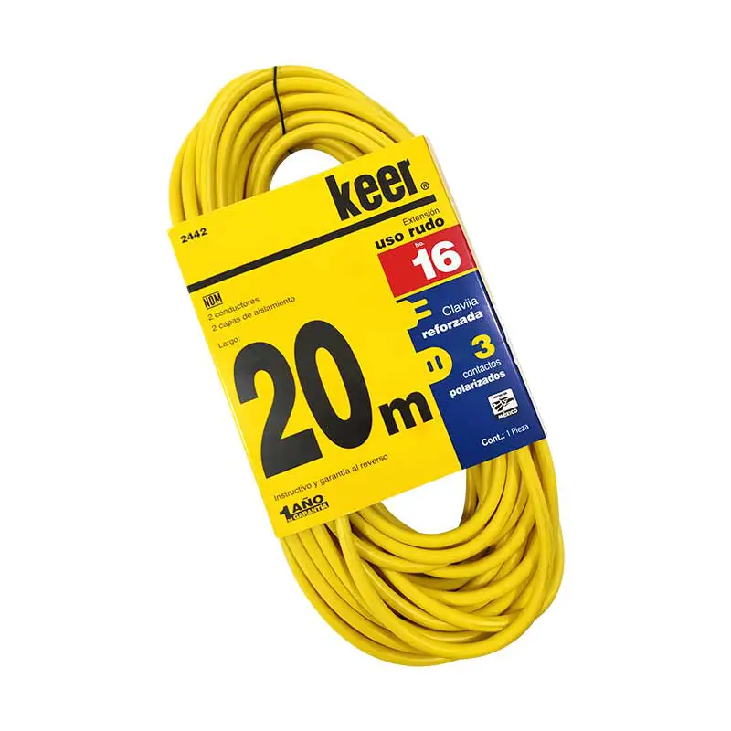 [2442] EXTENSION USO RUDO 20 M 5 AMPS . 2 COND. 2442 KEER
