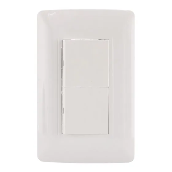 [4457] PLACA TOSCANA APAGADOR DOBLE 4457 SANELEC