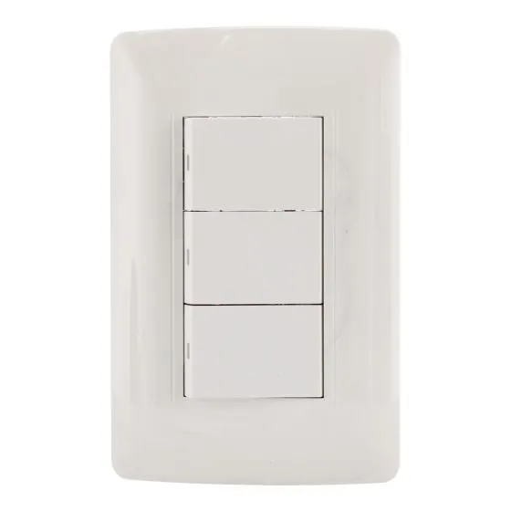 [4458] PLACA TOSCANA APAGADOR TRIPLE 4458 SANELEC