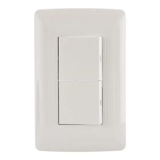 [4515] PLACA TOSCANA APAGADOR SENCILLO Y DE ESCALERA SANELEC