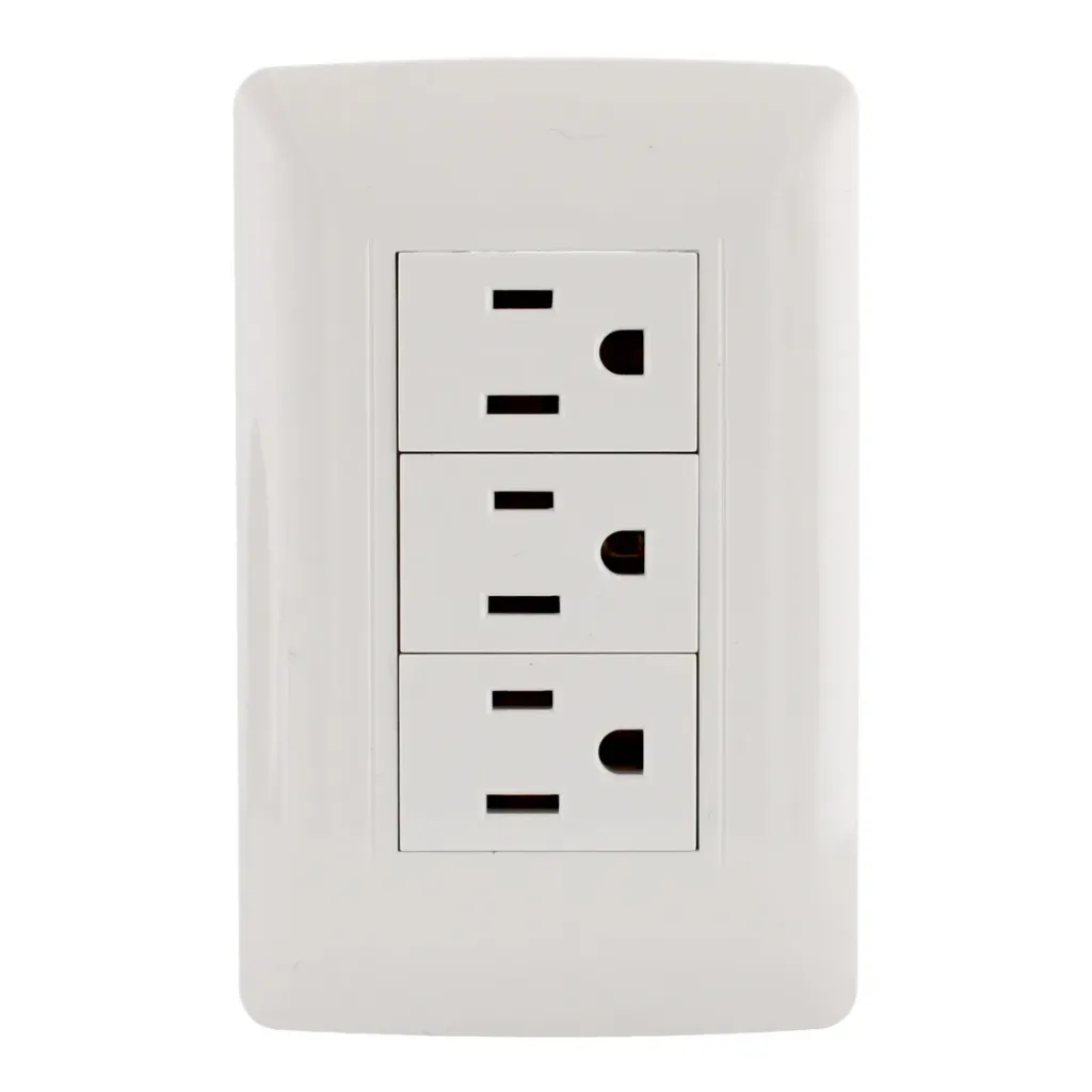 [4572] PLACA UNIVERSAL CONTACTO TRIPLE SANELEC