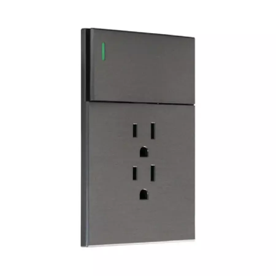 PLACA FONTANA APAGADOR Y CONTACTO DOBLE 4680 SANELEC