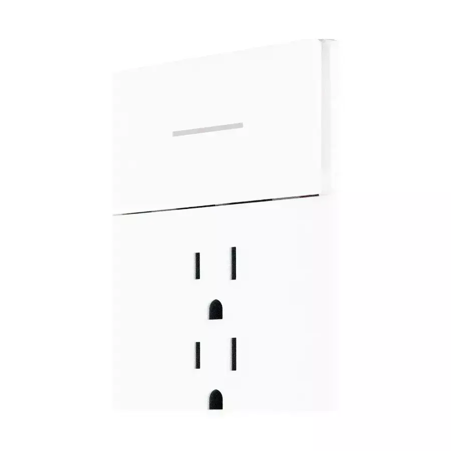 PLACA FIORI APAGADOR Y CONTACTO DOBLE SANELEC