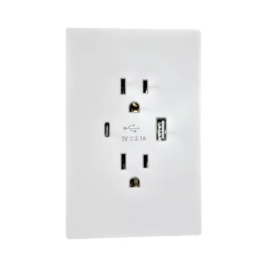 [4696] PLACA FIORI CONTACTO C/USB 4696 SANELEC