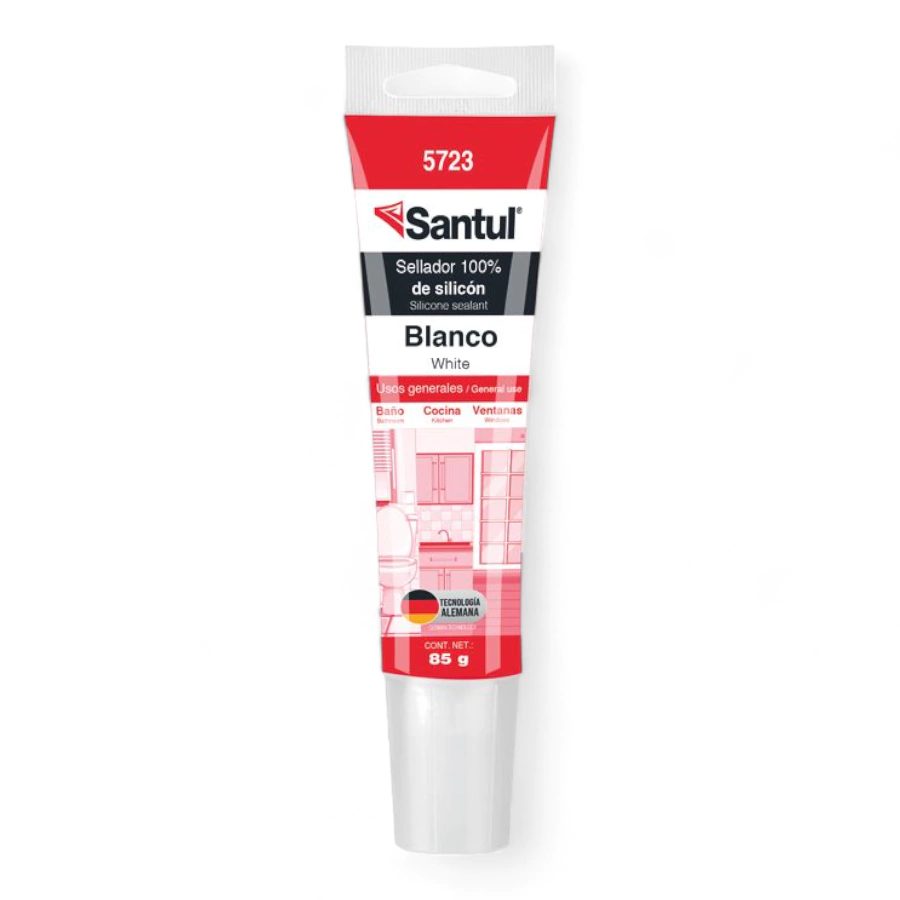 SELLADOR 100% SILICON 85 GR COLOR BLANCO SANTUL
