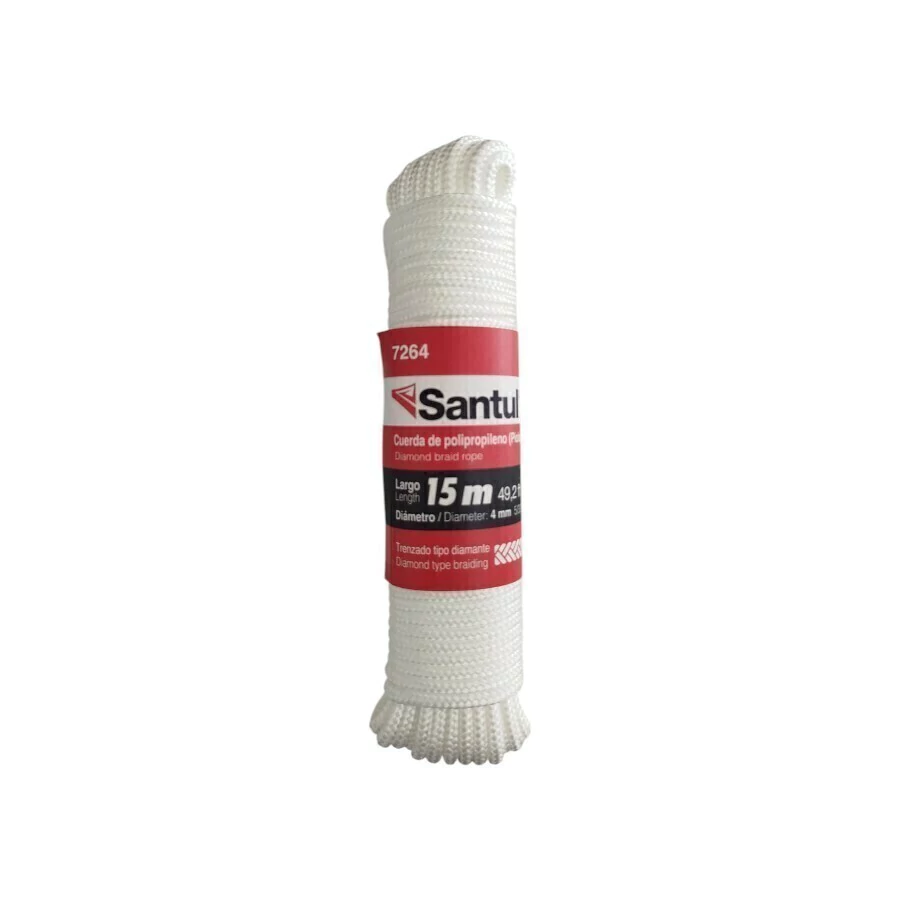 PIOLA DIAMANTE DE 4 MM X 15 M BLANCA SANTUL