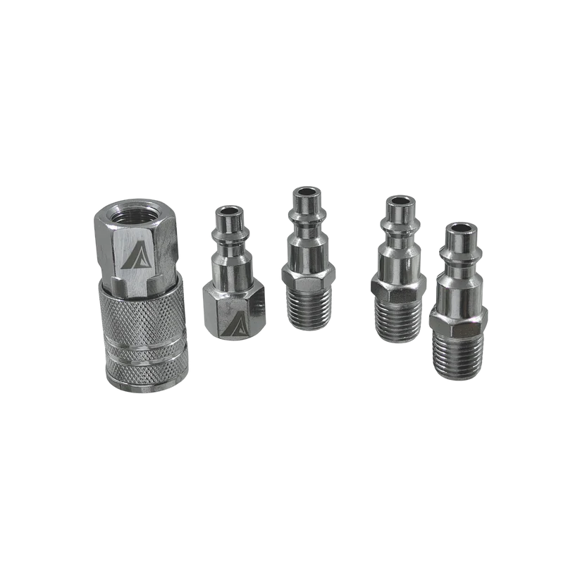 JUEGO DE 4 CONECTORES Y 1 COPLE PARA COMPRESOR SANTUL