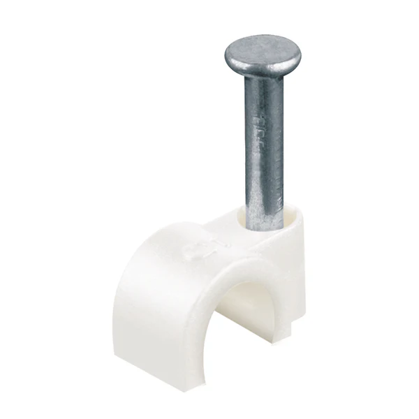 [116153] GRAPA CURVA 8MM BLANCO C/CLAVO 20PCS BOLSA 116153 AKSI