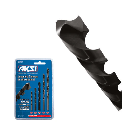 [100330] JUEGO 5 PCS DE BROCAS DE ALTA VELOCIDAD AKSI