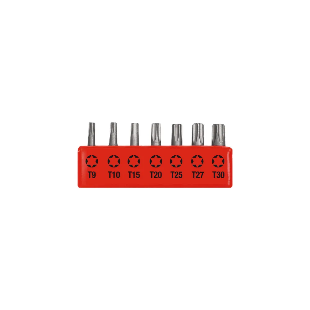 [114004] JUEGO DE 7 PUNTAS  TORX 25 MM 1" AKSI