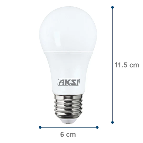 [120027] FOCO LED A19 12W LUZ BLANCA CAJA COLOR AKSI