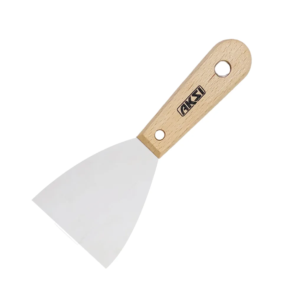 [100103] ESPATULA FLEXIBLE MANGO DE MADERA DE 3" 100103 AKSI