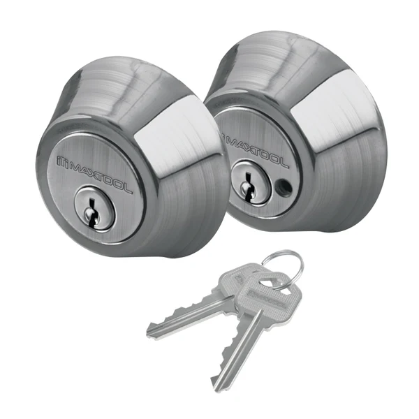 [307203] CERROJO DOBLE CILINDRO ZAMAC CROMO MATE 307203 AKSI