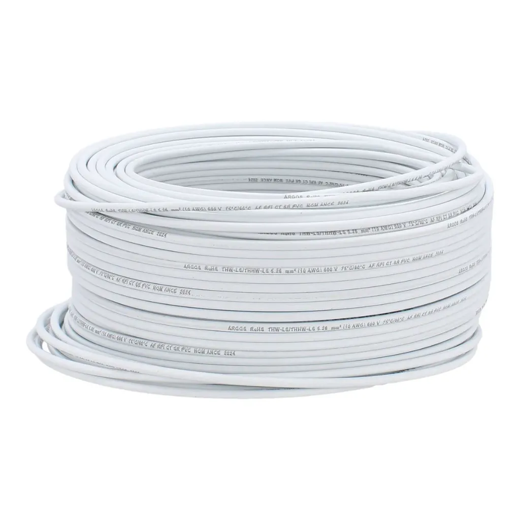 [5720M] CABLE DE COBRE #8 BLANCO 100MTS CORSA 5720M