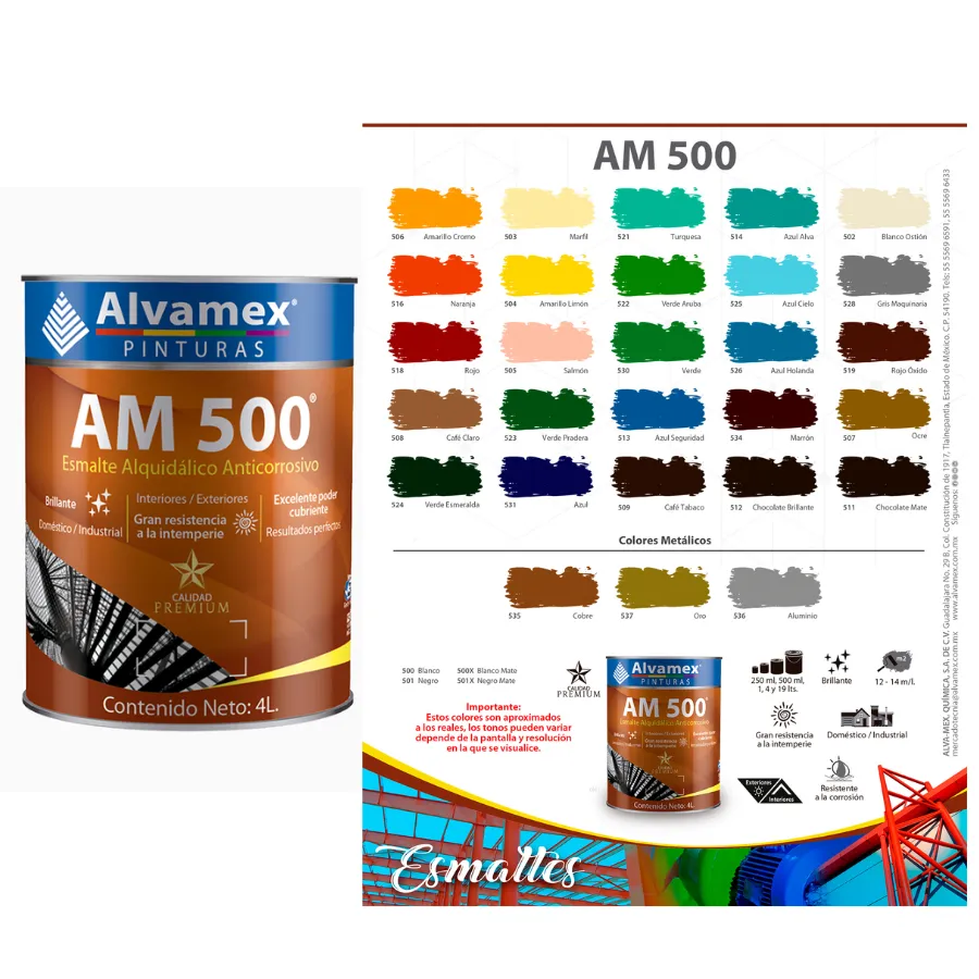 [AM511L] ESMALTE AM-500 1LTO CHOCOLATE MATE
