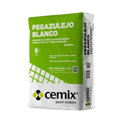 [A-0061] ADHESIVO PEGAZULEJO BLANCO 20KG CEMIX