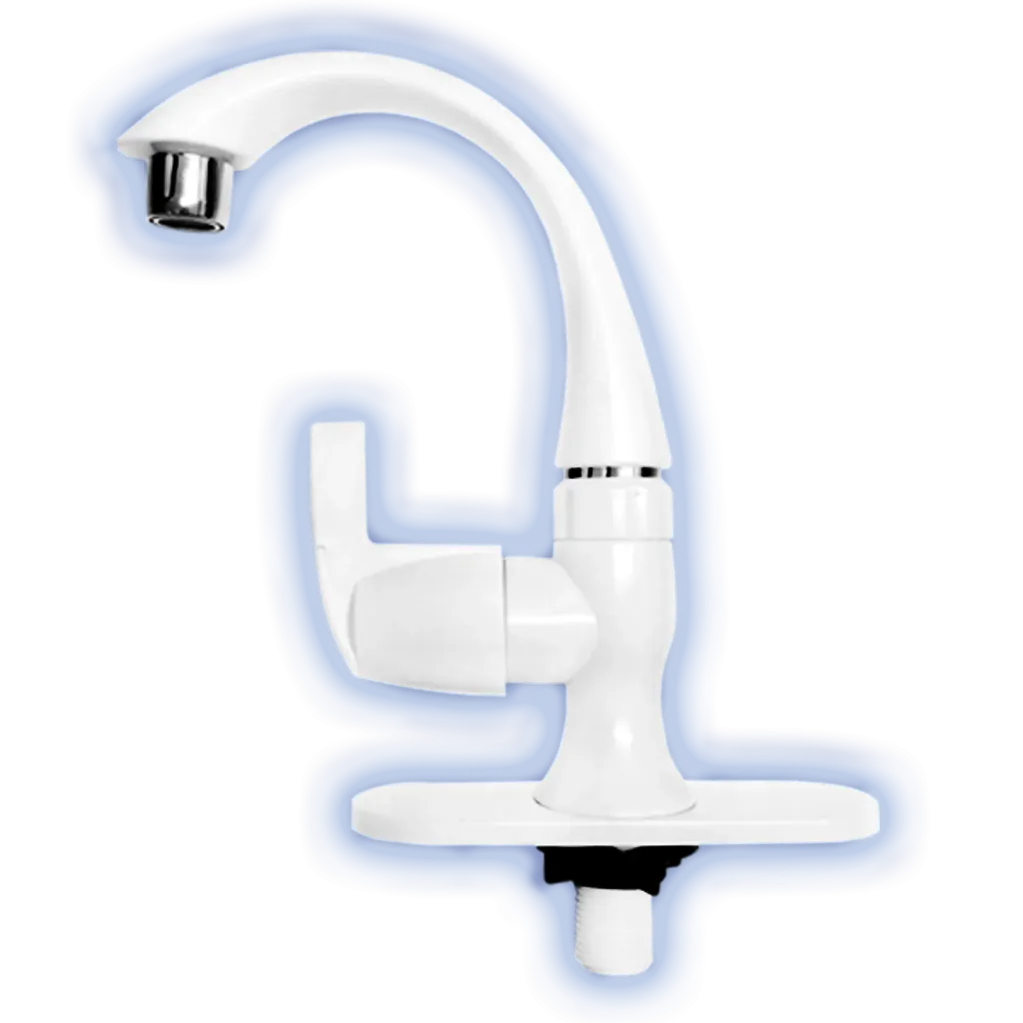 LLAVE ABS BLANCA C/CUBIERTA 1/4 VUELTA P/LAVABO FLEXIMATIC