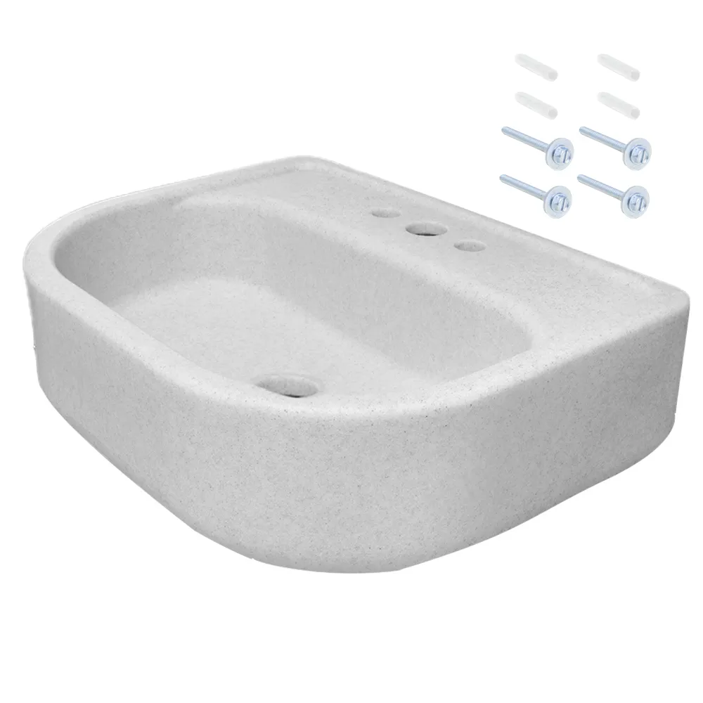 LAVABO POLIGRANITO C/KIT INSTALACION FLEXIMATIC