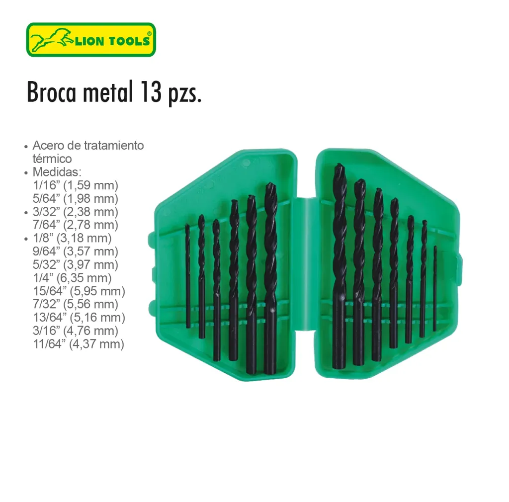 [1133L] BROCA METAL 13 PIEZAS LION TOOLS 1133L LION TOOLS