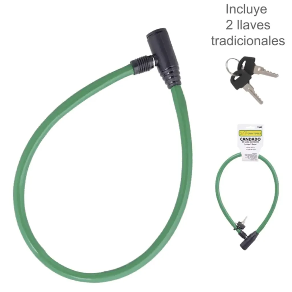 [7442L] CANDADO CABLE MULTIUSOS 60 CM LION TOOLS 7442L