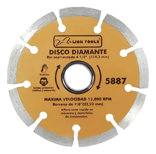[5887L] DISCO DIAMANTE RIN SEGMENTADO LION TOOLS 5887L
