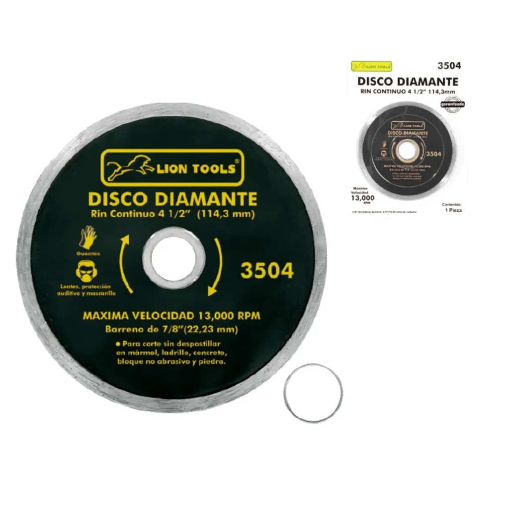 DISCO DIAMANTE RIN CONTINUO LION TOOLS 3504L