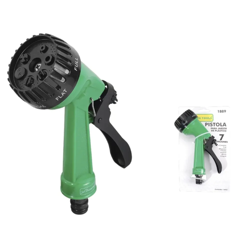 [1889L] PISTOLA JARDIN PLASTICO LION TOOLS 7 FUNCIONES