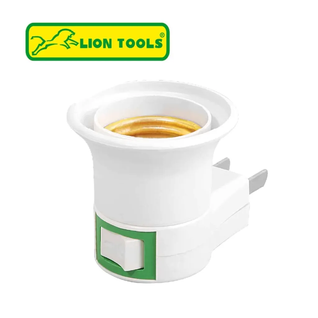 PORTALAMPARAS CON CLAVIJA E INTERRUPTOR LION TOOLS 3163L
