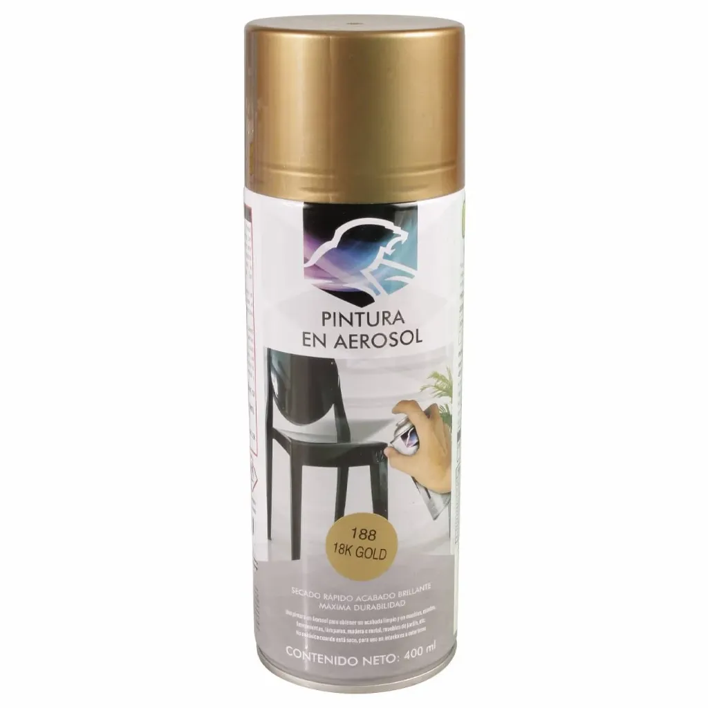 [7276L] PINT. AEROSOL ORO METALICO 400ML LION T.