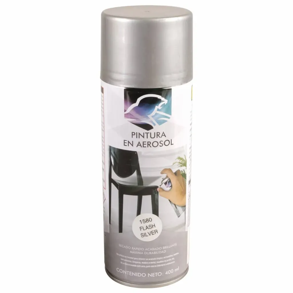 [7275L] PINT. AEROSOL PLATA METALICO 400ML LION T.