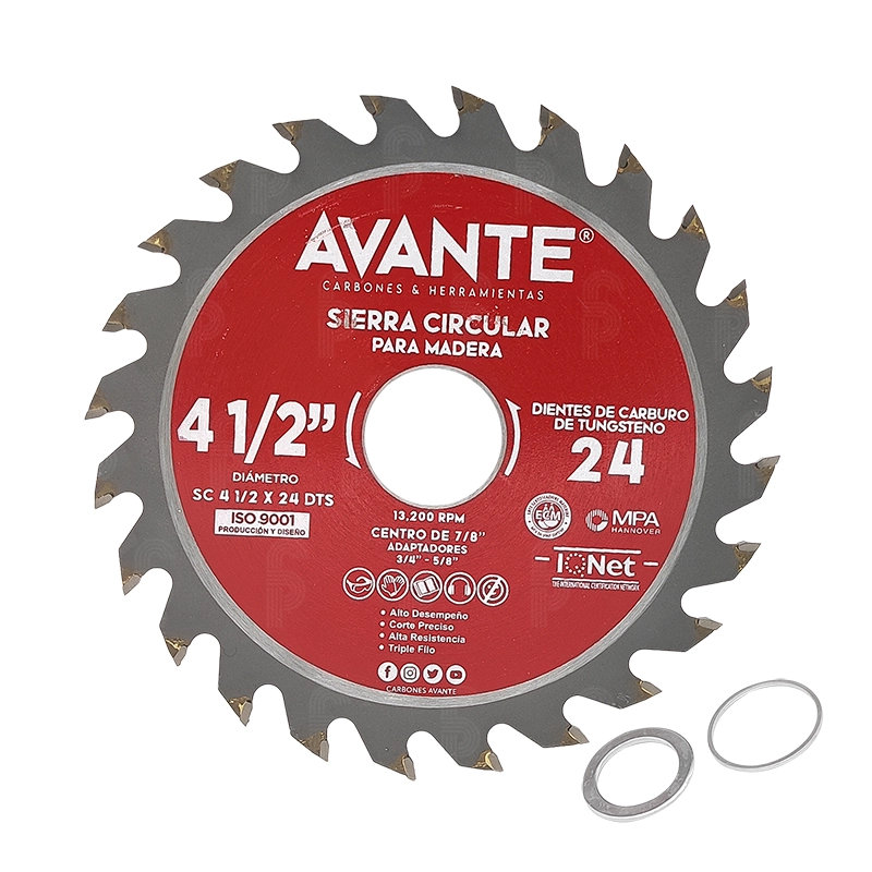 SIERRA CIRCULAR P/MADERA 4 1/2 X24 SC4 1/2 X 24 DTS AVANTE