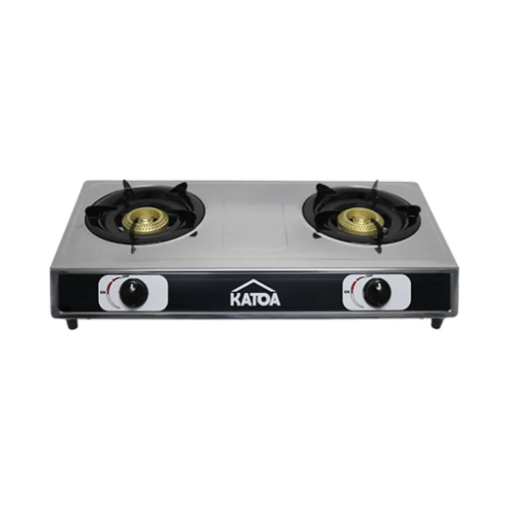 [ESM1-LP2] ESTUFA P/MESA ACERO INOX. GAS LP 2 QUEMADORES CNX ESM1-LP2