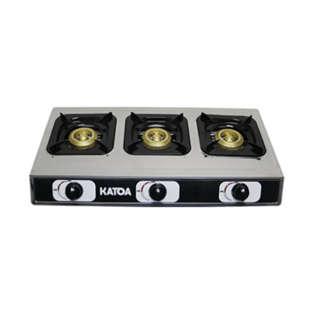 [ESM1-LP3] ESTUFA P/MESA ACERO INOX. GAS LP 3 QUEMADORES CNX