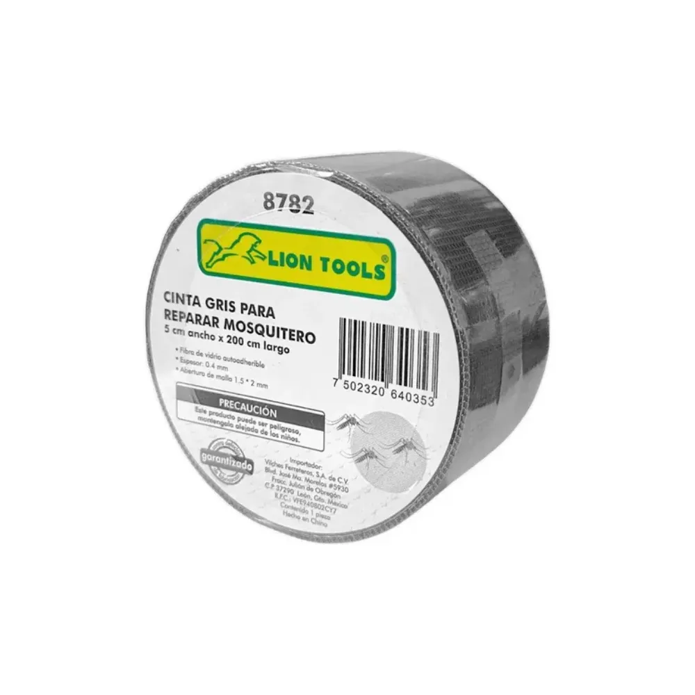 [8782L] CINTA GRIS P/REPARAR MOSQUITERO 5 CM 2MT 8782 LION T