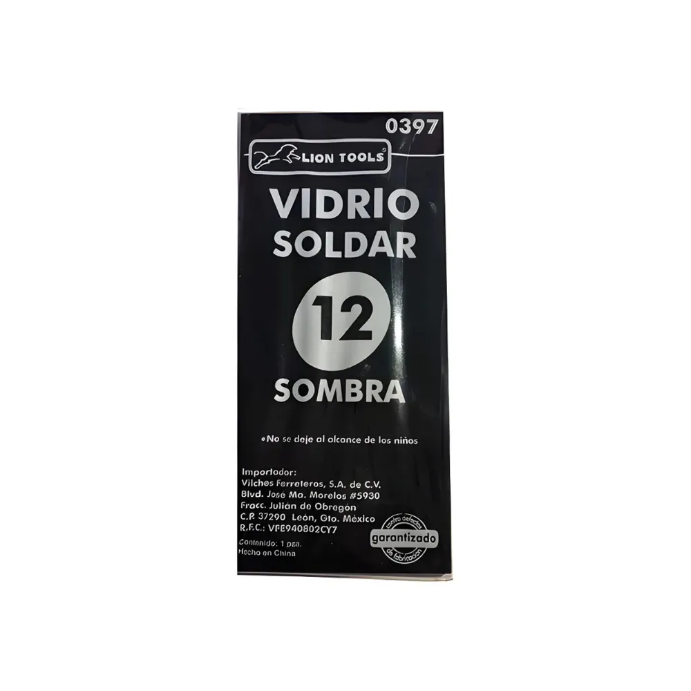 [0397L] VIDRIO DE SOLDAR SOMBRA 12 0397 LION T