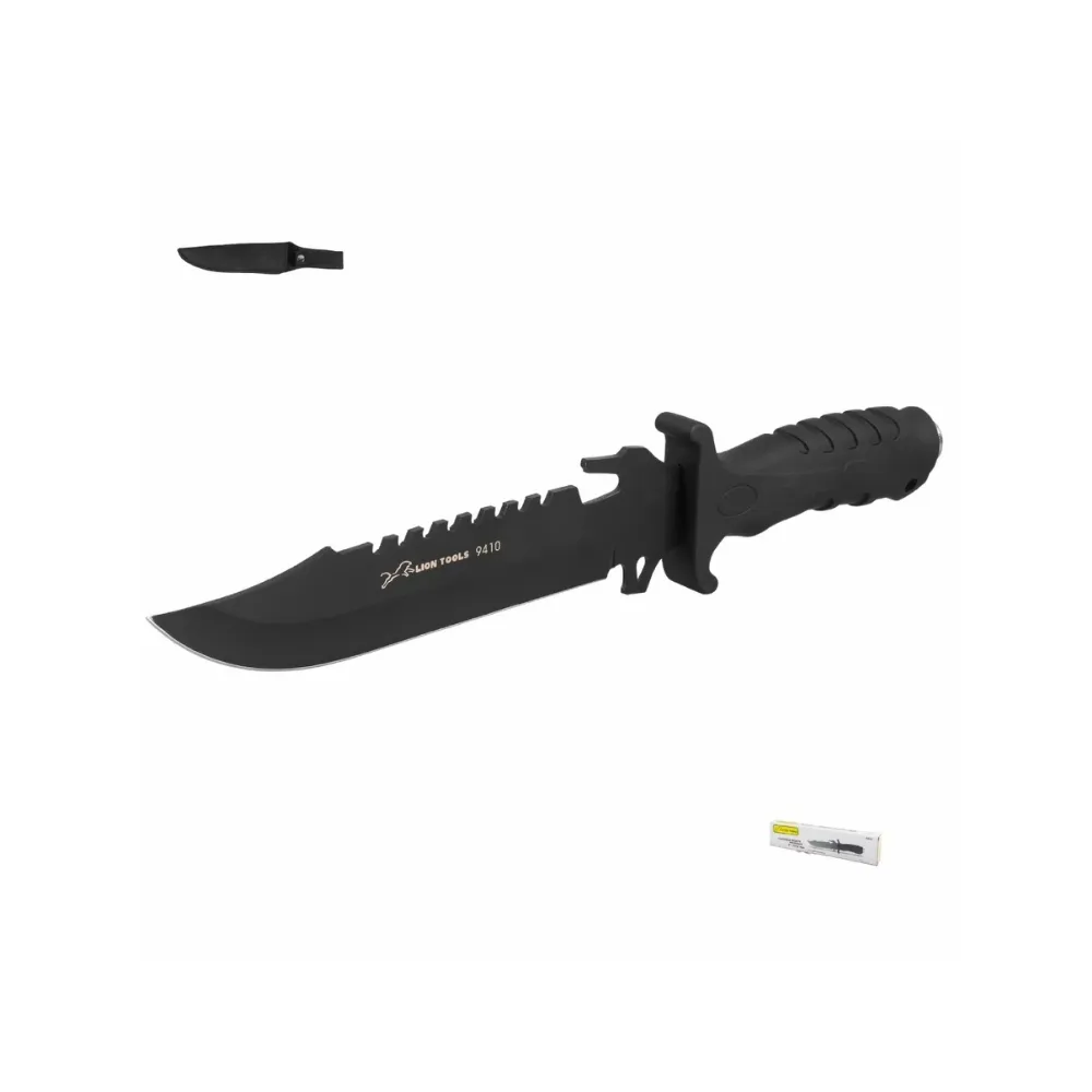[9410L] CUCHILLO 7" HOJA Y MANGO PAVONADO LION