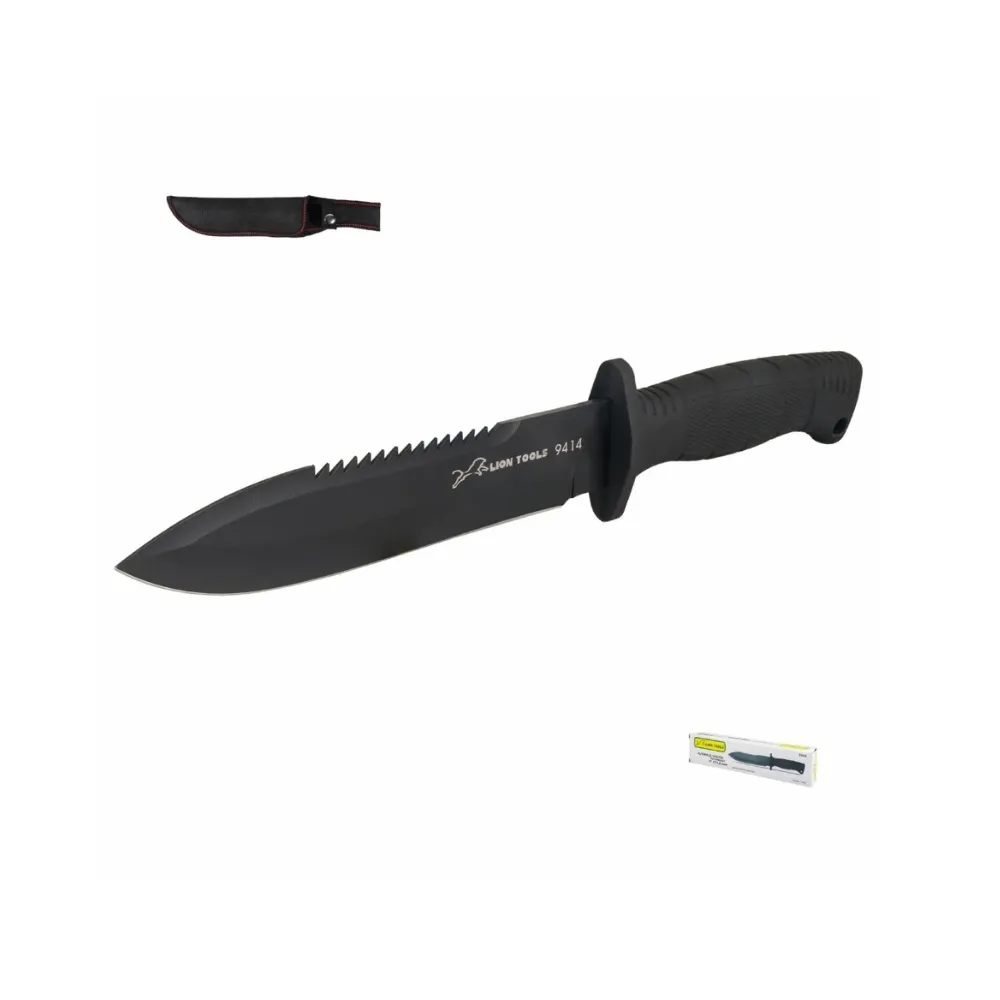 [9414L] CUCHILLO 7" HOJA Y MANGO PAVONADO LION