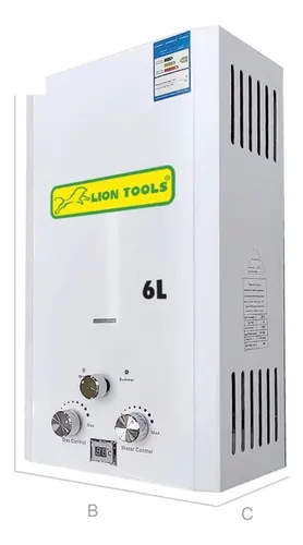 CALENTADOR DE PASO INSTANTANEO 6L LION TOOLS